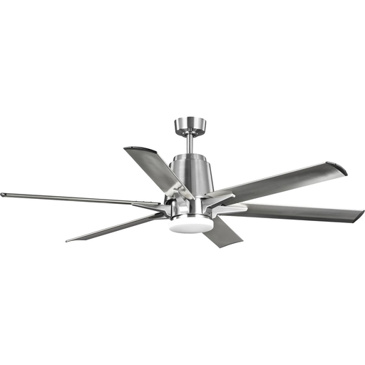 Product image for Progress P250026-009-30 Arlo Collection 60" Indoor/Outdoor Six-Blade Brushed Nickel Ceiling Fan
