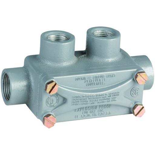3/4" Ends 1/2" Sides LRT Type, Aluminum X Series Conduit Body