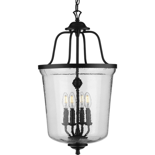 Product image for Progress P500207-031 Bowman Collection Four-Light Black Foyer Pendant