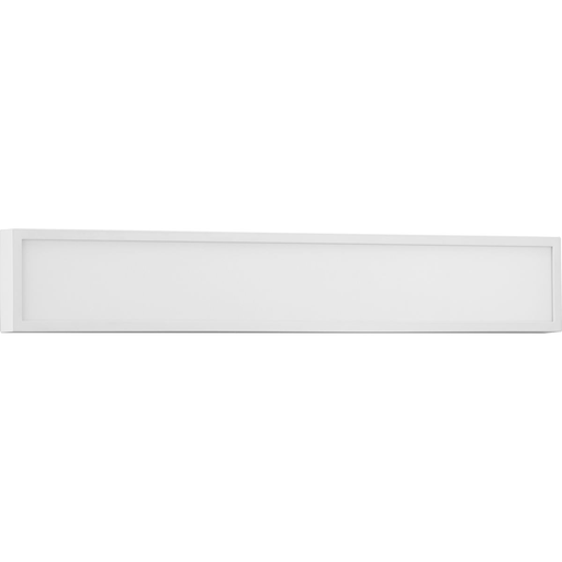 Product image for Progress P300306-028-CS Everlume LED 32-inch Satin White Modern Style Bath Vanity Wall or Ceiling Light with Selectable 3000K/4000K Light Color