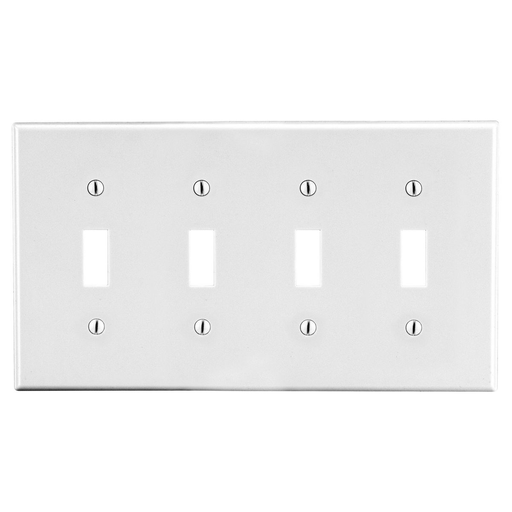 Product image for HWDK P4W WALLPLATE, 4-G, 4) TOG, WH