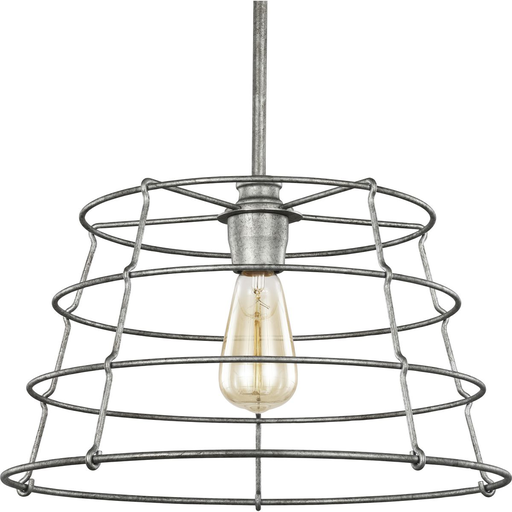 Product image for Progress P500282-141 Chambers Collection One-Light Galvanized Finish Farmhouse Pendant Light