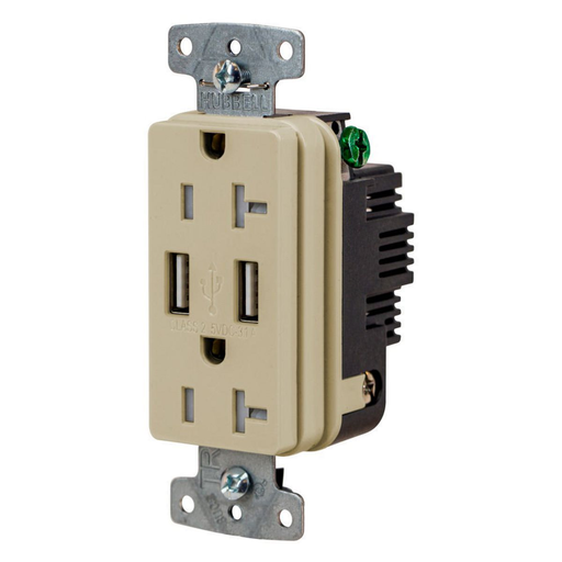 Mayer-DDS-USB Charger Duplex Receptacle, 20A 125V,2-Pole 3-Wire Grounding-1