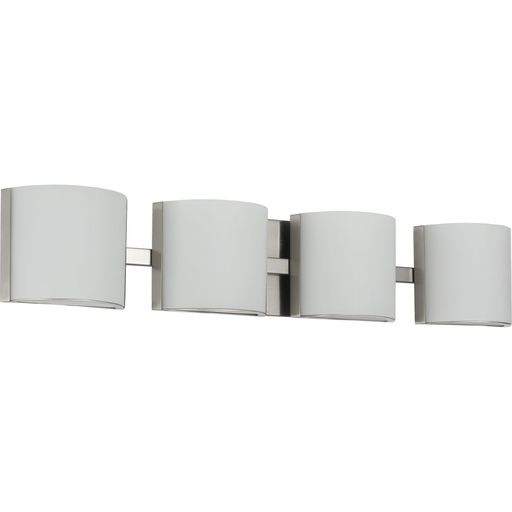 Product image for Progress P300292-009-30 Arch LED Collection Four-Light Brushed Nickel Etched Glass Modern Bath Vanity Light