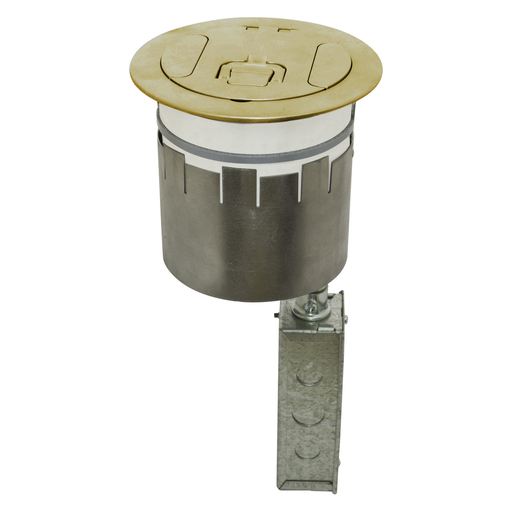Product image for Hubbell S1R6PTWZBRS S1R FRPT 6, 2X 20A, 2 STYLE LINE BRASS
