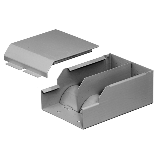 Product image for Hubbell HBL4710DFOGY HBL4750 Gray Removable Divider Raceway Entrance End Fitting