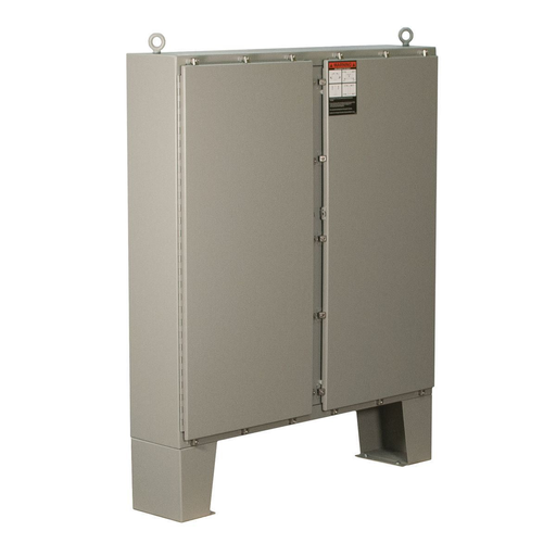 N4 Double Door Floor-Mount 74X72X12 Carbon Steel - Gray