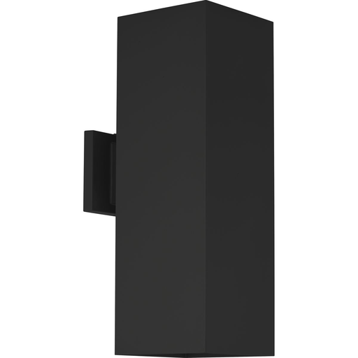 Product image for Progress P5644-31 6" Square Two-Light LED Black Up/Down Modern Outdoor Wall Light