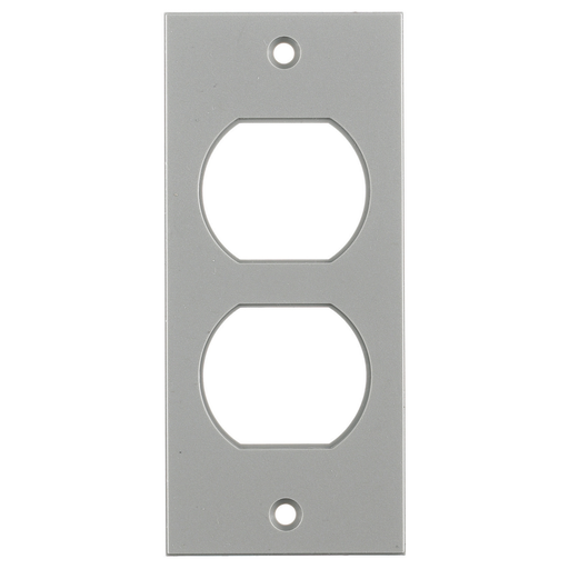 Product image for Hubbell HBLST302SGY 2 x 4.5 Inch Gray Duplex Screw Type Face Plate