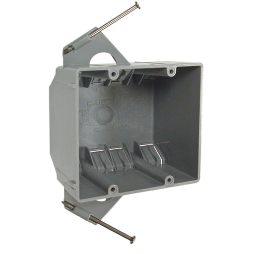 Product image for Raco 7835RAC 2-Device Non-Metallic Cable Box w/Nails, 32.5 cu. in.