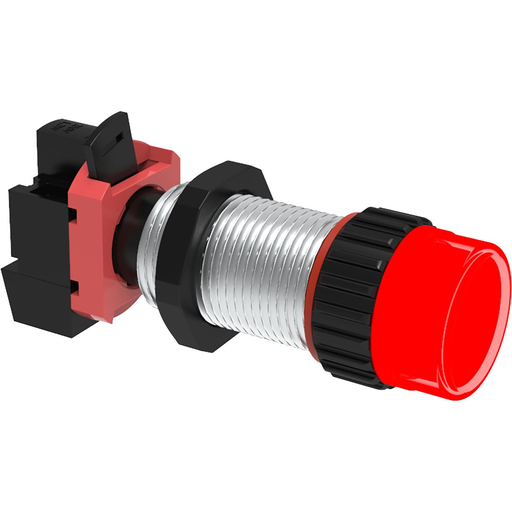 Pilot Light, Red with Lamp Holder & Lamp 24V AC/DC - Long Length 40mm, 3/4 NPSM