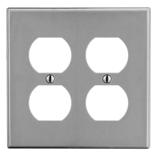 Product image for HWDK P82GY WALLPLATE, 2-G, 2) DUP,