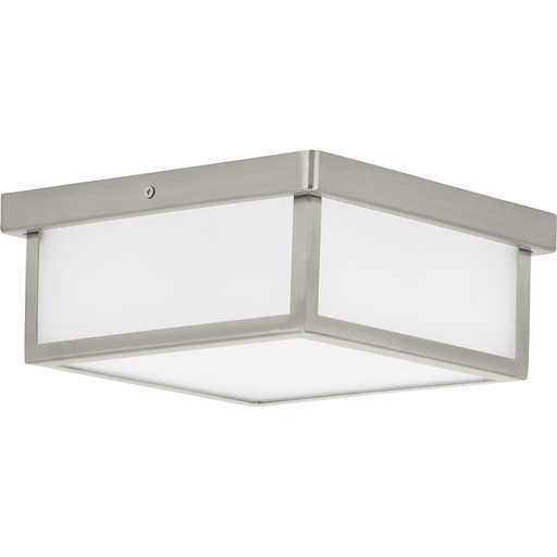 Product image for Progress P350114-009-30 Box LED Brushed Nickel One-Light 10" LED Flush Mount