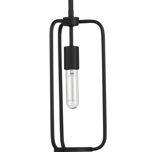 Product image for Progress P500223-031 Bonn Collection One-Light Matte Black Farmhouse Pendant Light