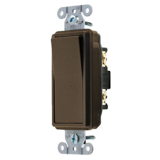 Switches and Lighting Control, Decorator Switch, Specification Grade, Double Pole, 20A 120/277V AC, Back and Side Wired, Brown