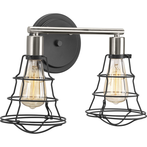 Product image for Progress P300029-143 Gauge Collection Two-Light Graphite Farmhouse Bath Vanity Light