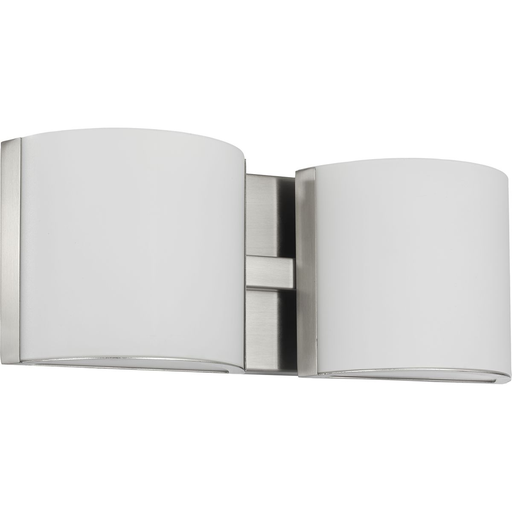 Product image for Progress P300290-009-30 Arch LED Collection Two-Light Brushed Nickel Etched Glass Modern Bath Vanity Light