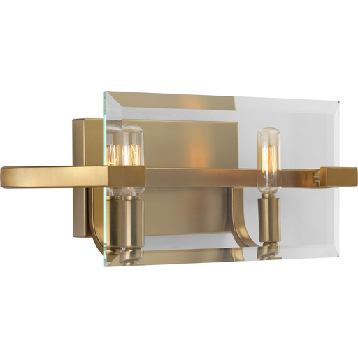 Product image for Progress P300109-109 Cahill Collection Two-Light Brushed Bronze Clear Glass Luxe Bath Vanity Light