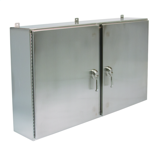 N4X Double Door Wall-Mount 3-Point Handle 36X48X12 304 Stainless Steel