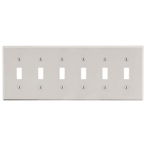 Product image for HWDK P6LA WALLPLATE, 6-G, 6) TOG, L