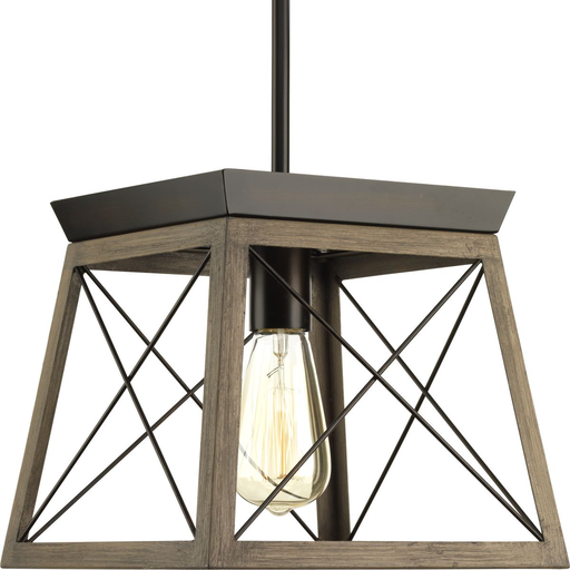 Product image for Progress P500041-020 Briarwood Collection One-Light Antique Bronze Coastal Mini-Pendant Light