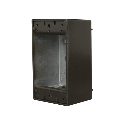Product image for Bell 5321-2 1-Gang Weatherproof Box, Four 1/2 in. Threaded Outlets, Bronze