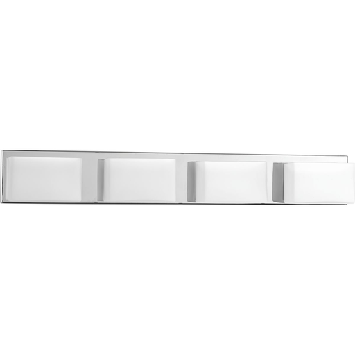 Product image for Progress P2145-1530K9 Ace LED Collection Four-Light Polished Chrome Etched Glass Modern LED Bath Vanity Light