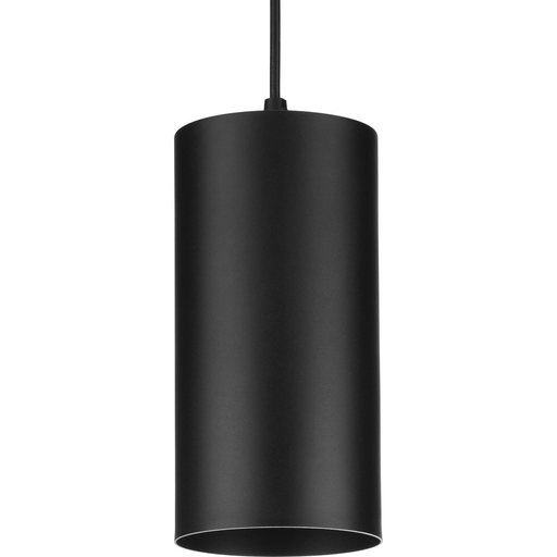 Product image for Progress P500356-031 6" Black Outdoor Aluminum Cylinder Cord-Mount Hanging Light