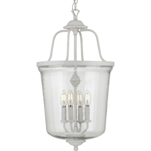 Product image for Progress P500207-151 Bowman Collection Four-Light Cottage White Foyer Pendant