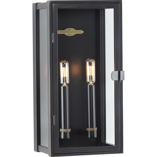 Product image for Progress P560268-108 Stature Collection Two-Light Oil Rubbed Bronze and Clear Glass Transitional Style Medium Outdoor Wall Lantern