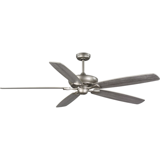 Product image for Progress P250070-152 Kennedale Collection 72-Inch Five-Blade DC Motor Transitional Ceiling Fan Grey Weathered Wood/Silver