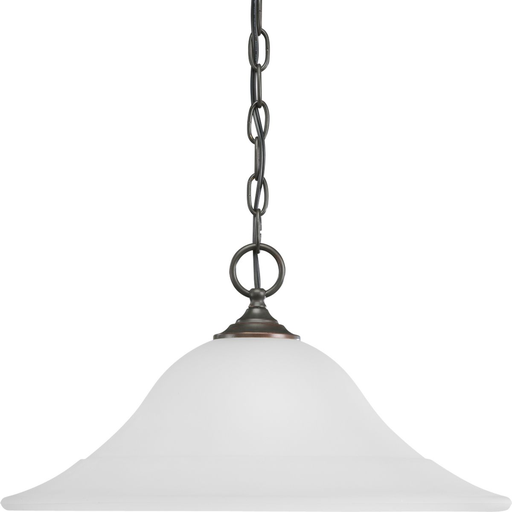Product image for Progress P5095-20 Trinity Collection One-Light Antique Bronze Etched Glass Traditional Pendant Light