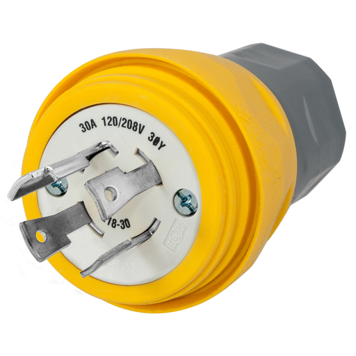 Product image for HCI HBL28W78 WT PLUG,NEMA L18-30P,3