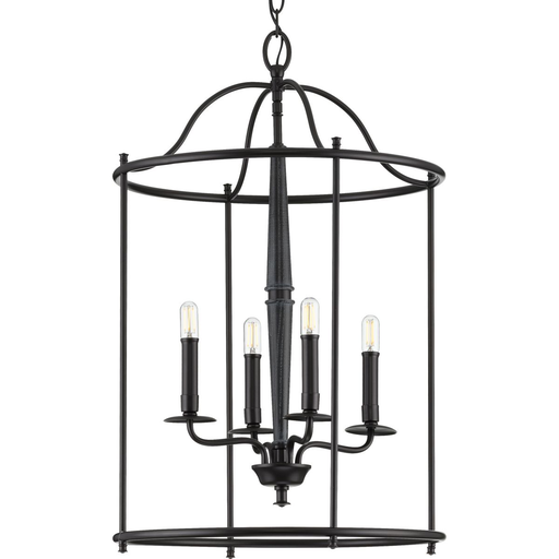 Product image for Progress P500210-031 Durrell Collection Four-Light Black Medium Foyer