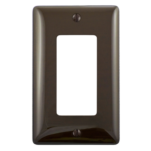 Product image for Hubbell NPJ26 1-Gang Brown Nylon Medium 1-Decorator Switch Wallplate