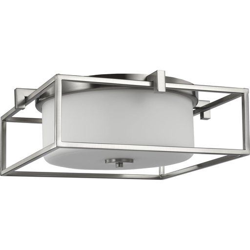 Product image for Progress P350171-009 Chadwick Collection Two-Light Brushed Nickel 15-3/8" Flush Mount
