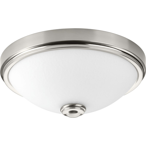 Product image for Progress P350007-009-30 One-Light 15" LED Linen Glass Flush Mount