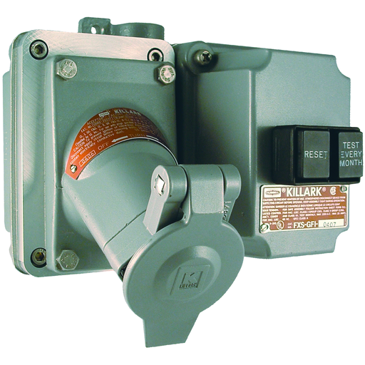 Product image for KLRK UGRGF108-PL RECEPT 20A, 125V GFI PRT. W/PL LT 3/4 DE