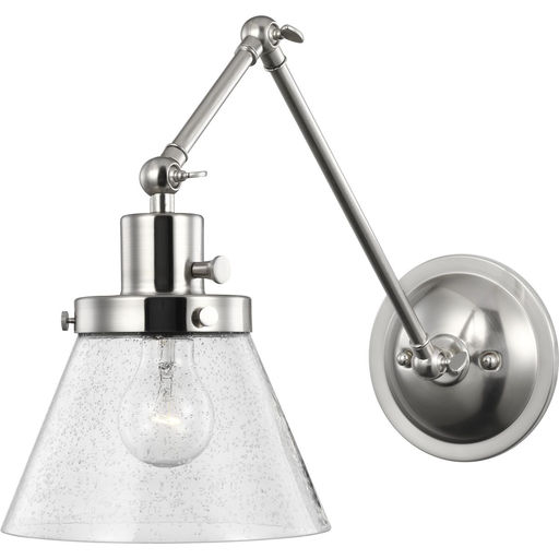 Product image for Progress P710094-009 Hinton Collection Brushed Nickel Swing Arm Wall Light