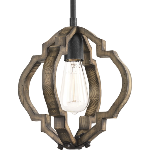 Product image for Progress P5318-71 Spicewood Collection One-Light Gilded Iron Farmhouse Mini-Pendant Light