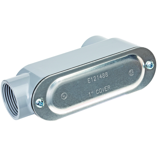 Product image for Hubbell Electrical Systems EALB-6CGN 2 Inch Painted Aluminum Type LB Threaded Conduit Body with Cover and Gasket