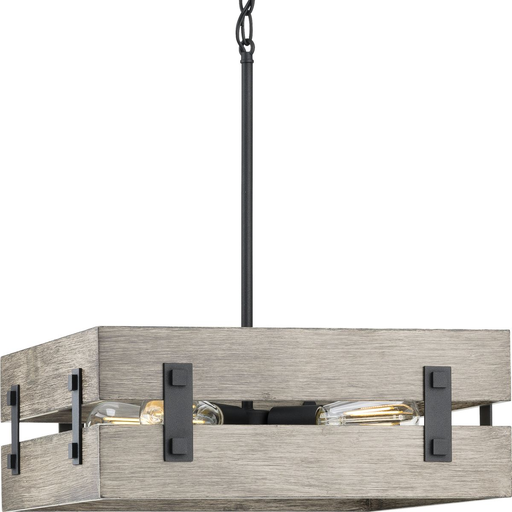 Product image for Progress P500277-031 Hemsworth Collection Four-Light Textured Black Coastal Pendant Light