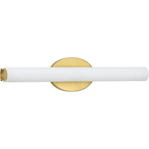 Product image for Progress P300183-012-30 Parallel LED Collection 22" Satin Brass Etched White Glass Mid-Century Modern Bath Vanity Light