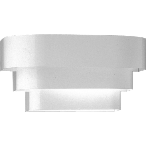 Product image for Progress P7103-30 Louvered Sconce 7" One-Light White Modern Wall Light
