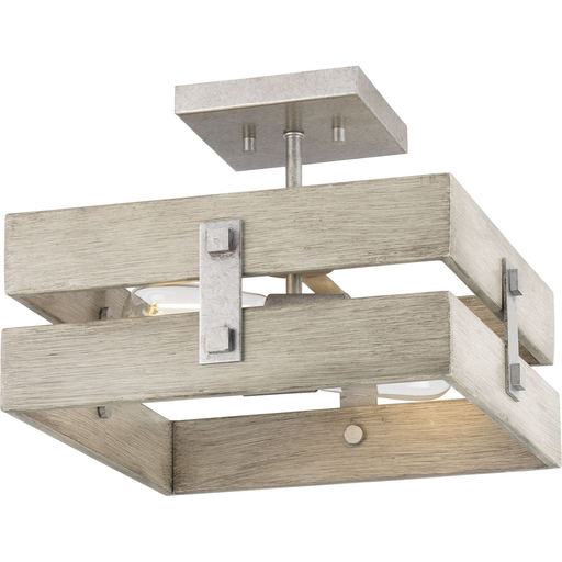 Product image for Progress P350172-141 Hemsworth Collection Galvanized Two-Light 13-1/2" Semi-Flush Mount