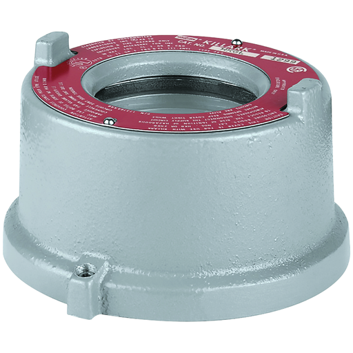 Product image for Killark HKGL HK Series, Flat Lens Cover 2-5/16 Viewing Class I, II, III, BCDEFG, UL/CSA/FM, Cast Aluminum, Type 4, Instrument Enclosure