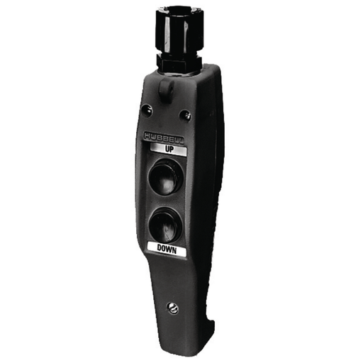 Product image for Hubbell CPB21BKCOMPACT PEND, 2 BUTTON 1 SPEED, BLACK