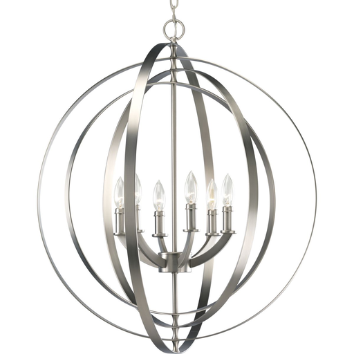 Product image for Progress P3889-126 Equinox Collection Six-Light Foyer Pendant