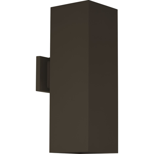 Product image for Progress P5644-20 6" Square Two-Light LED Antique Bronze Up/Down Modern Outdoor Wall Light
