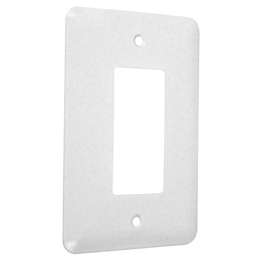1-Gang Metal Wallplate, Maxi, Decorator, White Textured